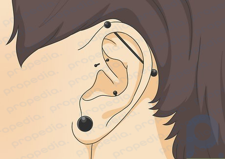 Step 3 Left ear piercings are believed to have healing properties.
