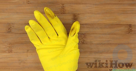 Step 1 Wear gloves to prevent the chemicals from harming your skin.