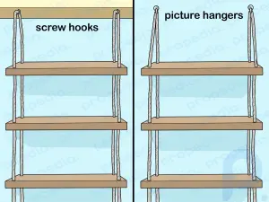 Как сделать подвесную полку из веревки