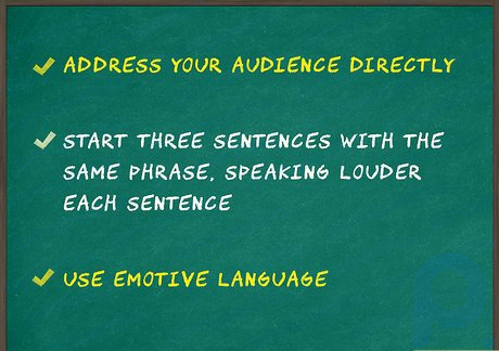 Schritt 3 Verwenden Sie Techniken, um Ihre Rede einprägsamer zu machen.